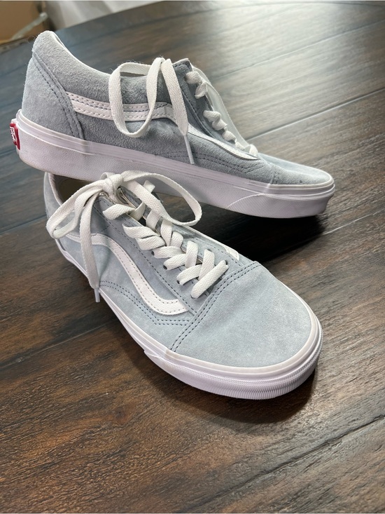 Vans Shoes - Vans Old Skool Suede Dusty Blue Grey Low Top Skate Shoes Women’s Size 7.5